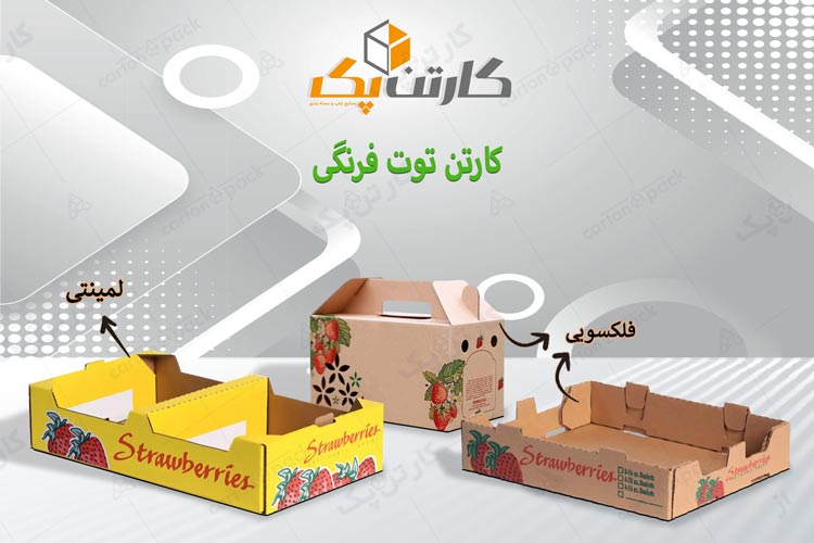 کارتن بسته بندی توت فرنگی 1