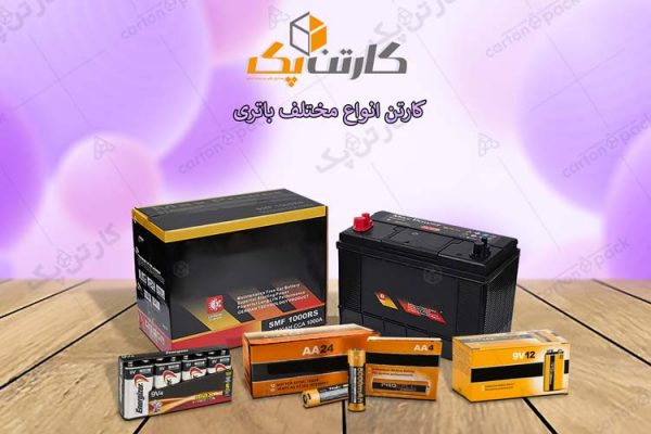 کارتن انواع مختلف باطری