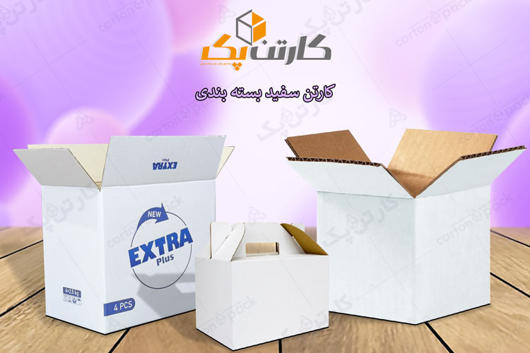 کارتن سفید بسته بندی