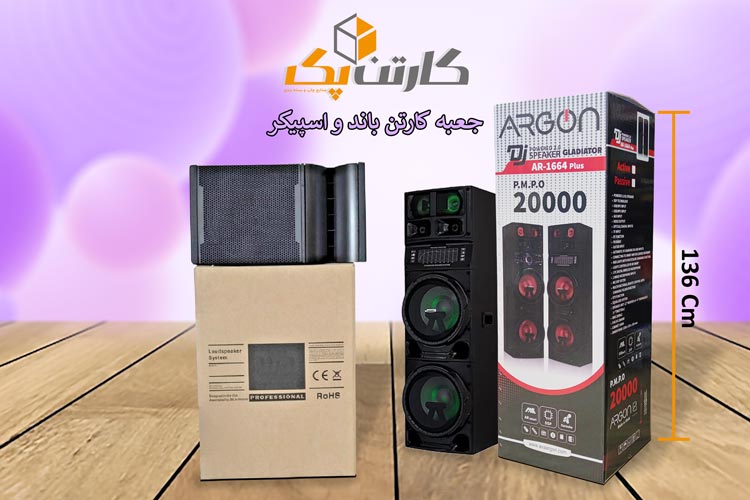 کارتن بسته بندی باند و اسپیکر