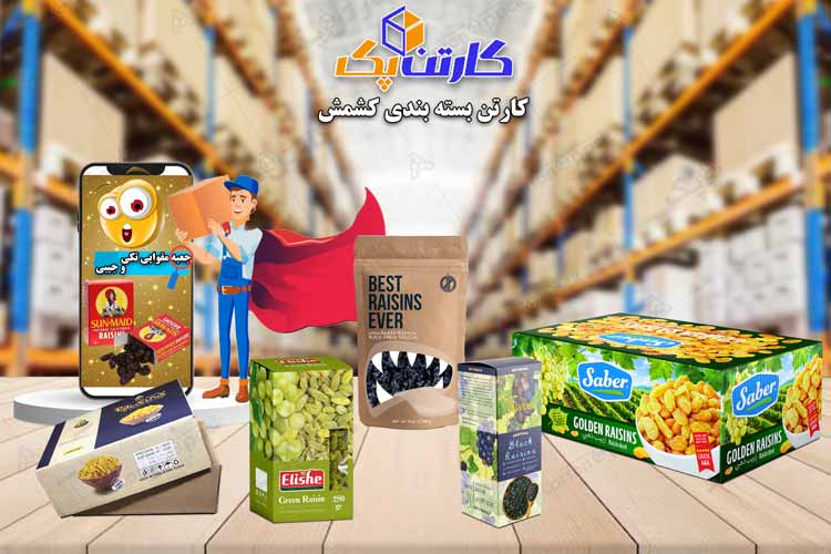 کارتن بسته بندی کشمش 01